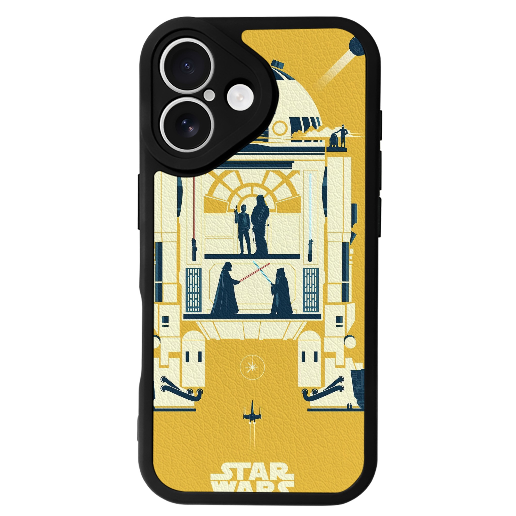 （画像用） スター・ウォーズ Star Wars 【iPhone 16シリーズ対応】シリコンスマホケース（レザー調） 材質：シリコン